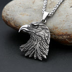 Gothic Vintage Eagle Head Pendant Necklaces For Men Women 316L Stainless Steel Fashion Punk Flag Statue of Liberty Jewelry Gifts