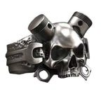 Steampunk Wrench Skull Ring — Gothic Statement