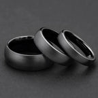 Ceramic Brushed Black Band Ring