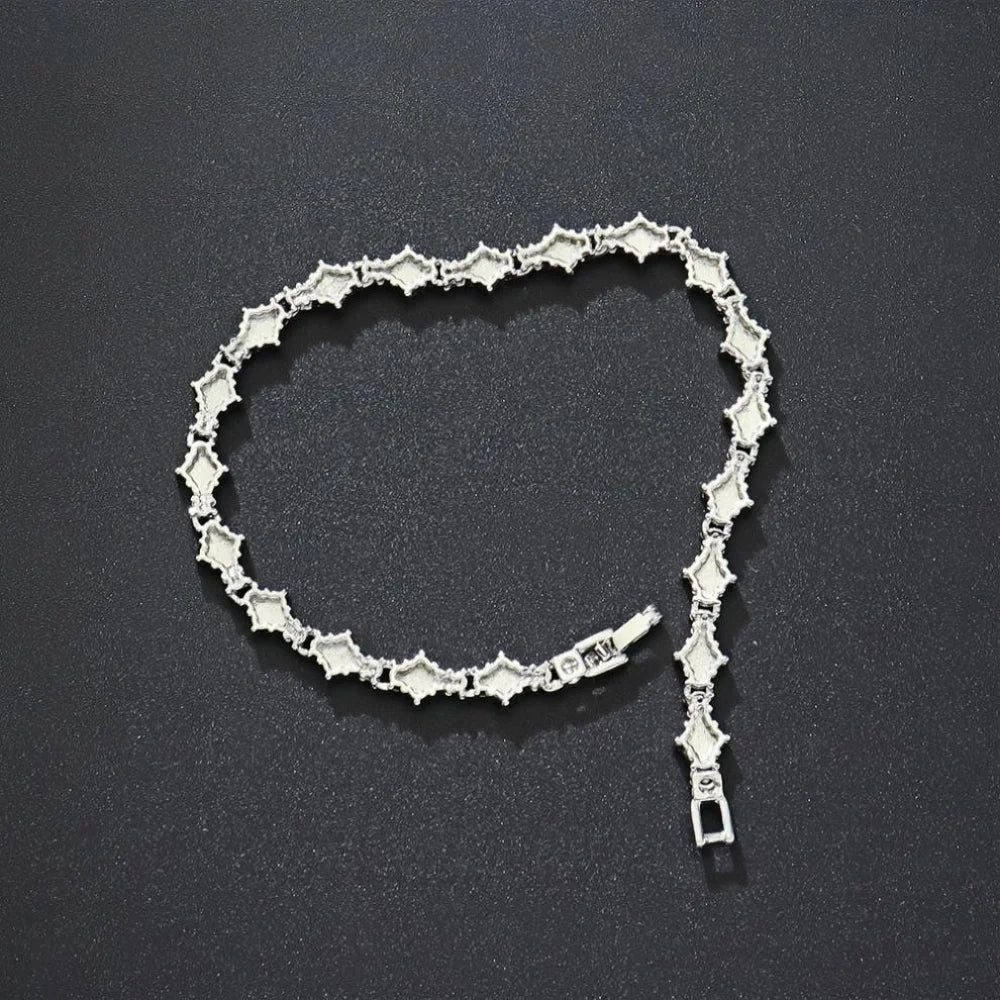 Flowers Zircon Crystal Bracelet — Gold