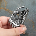 Gothic Skull Pendant Necklace — Stainless Steel