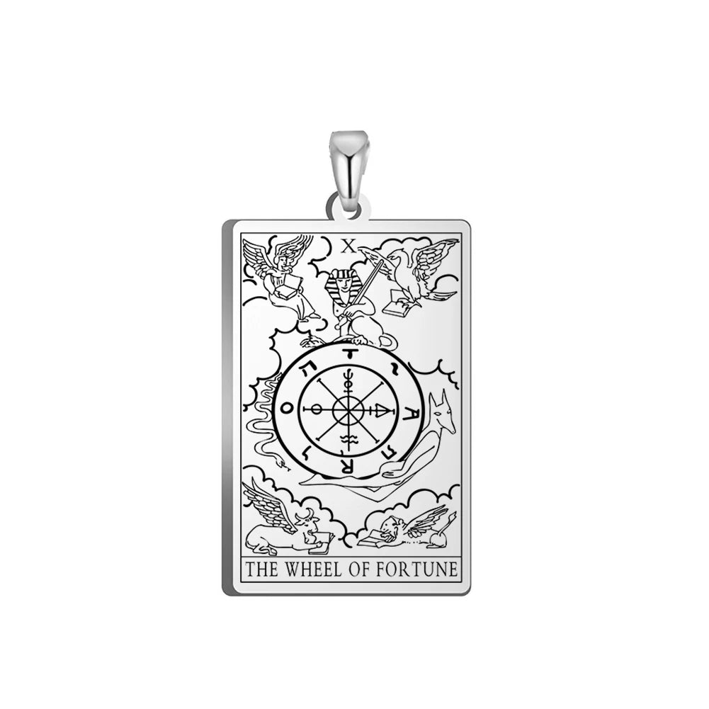 Tarot Major Arcana Amulet Necklace — Stainless Steel
