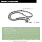Vintage 925 Thai Silver Necklace Men's Faucet Style Design Sterling Silver Necklace Men's Fashion Jewelry 5mm56cm Size