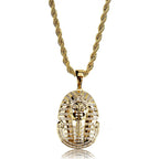 Gold Egyptian Pharaoh Pendant Necklace Statement