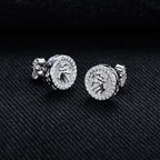 Iced Out Angel Stud Earrings — 925 Silver