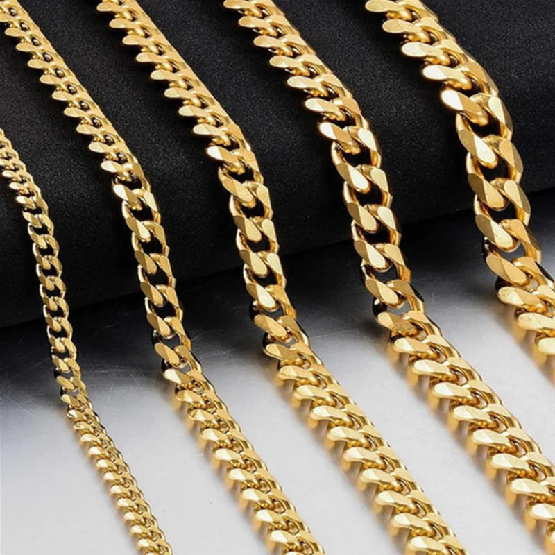 Cuban Chain Necklace 3-9mm — Stainless