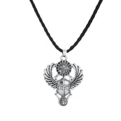 Winged Scarab Eye Of Horus Stainless Steel Necklace Pendant