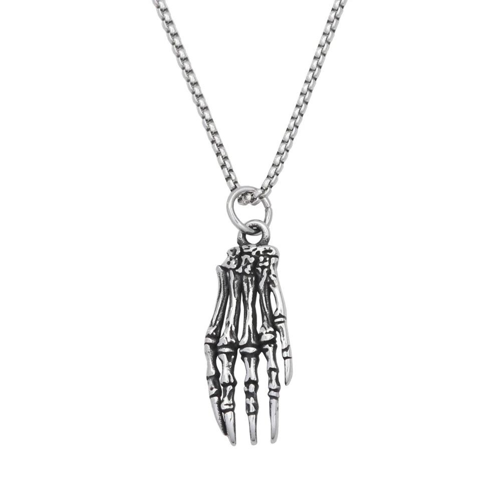 Skull Motorcycle Steel Pendant Demon Hand Halloween