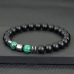 Premium Natural Volcanic Stone Beaded Bracelet Handmade Tiger Eyes Howlite Onyx Beads Braclet Meditation Healing Leisure Joias