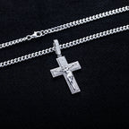 Iced Out Jesus Cross Pendant — 925 Silver