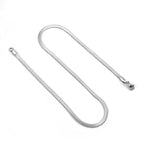 Classic Stainless Steel Flat Chain Necklace Herringbone Snake Chain For Men Women Chokers Clavicle Necklace Jewelry Gift