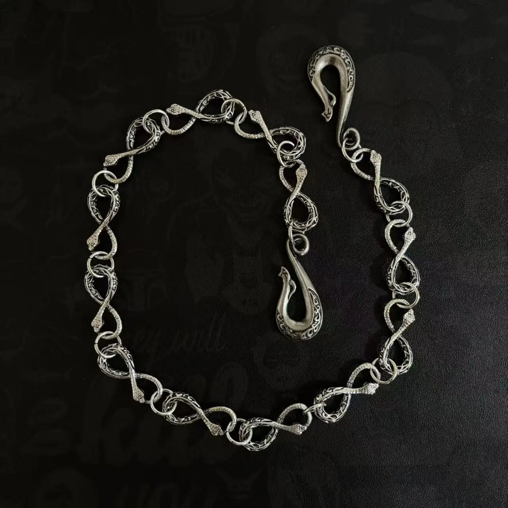 Gothic Infinity 8-Shaped Snake Pants Chain — Waist Bag Pendant