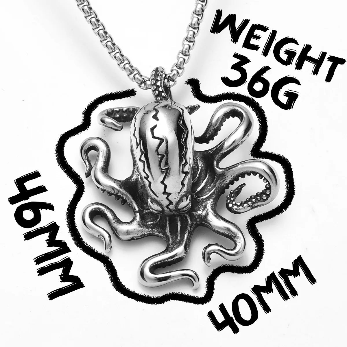 Octopus Tentacles Men Necklaces with Pendant Stainless Steel Jewelry for Male Women Punk Hip Hop Accessories Gifts