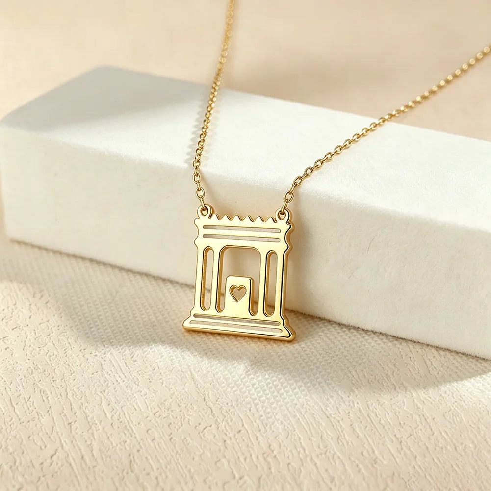 Jerusalem Temple Pendant Necklace — Jewish