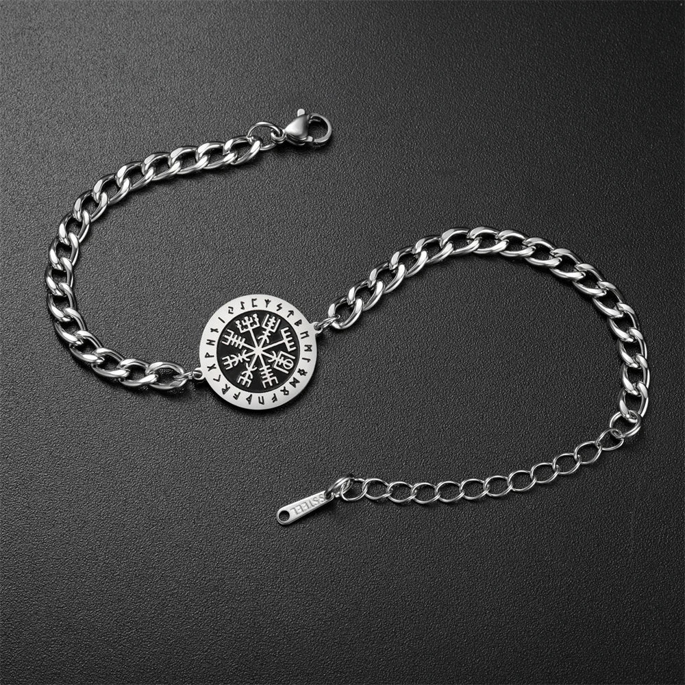 Norse Vegvisir Compass Bracelet — Stainless Steel