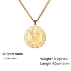 My Shape 12 Constellation Necklace Gothic Zodiac Pendant Chain Women Men Leo Aries Virgo Capricorn Birthday Jewelry Wholesale