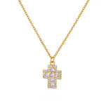 Stainless Steel Tree of Life Cross Necklaces for Women Gold Color Chain Necklace Aesthetic Collar Jewelry Accessories Gift