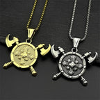 Cross Valknut Steel Pendant Viking Axes Shield