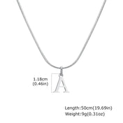 Name Snake Pendant Necklace — Silver