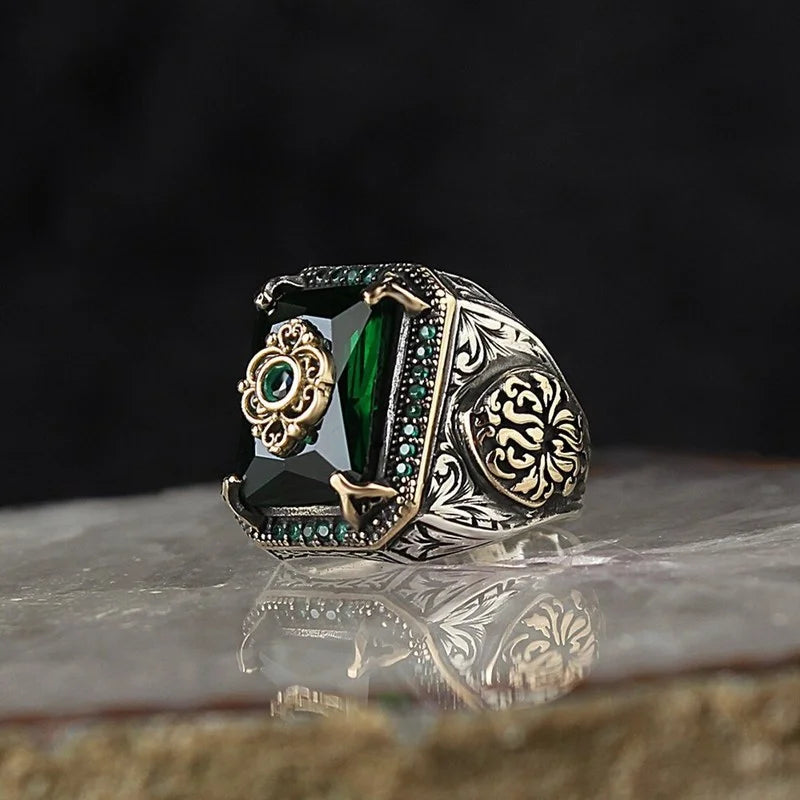 Vintage Iced Out Silver Ring