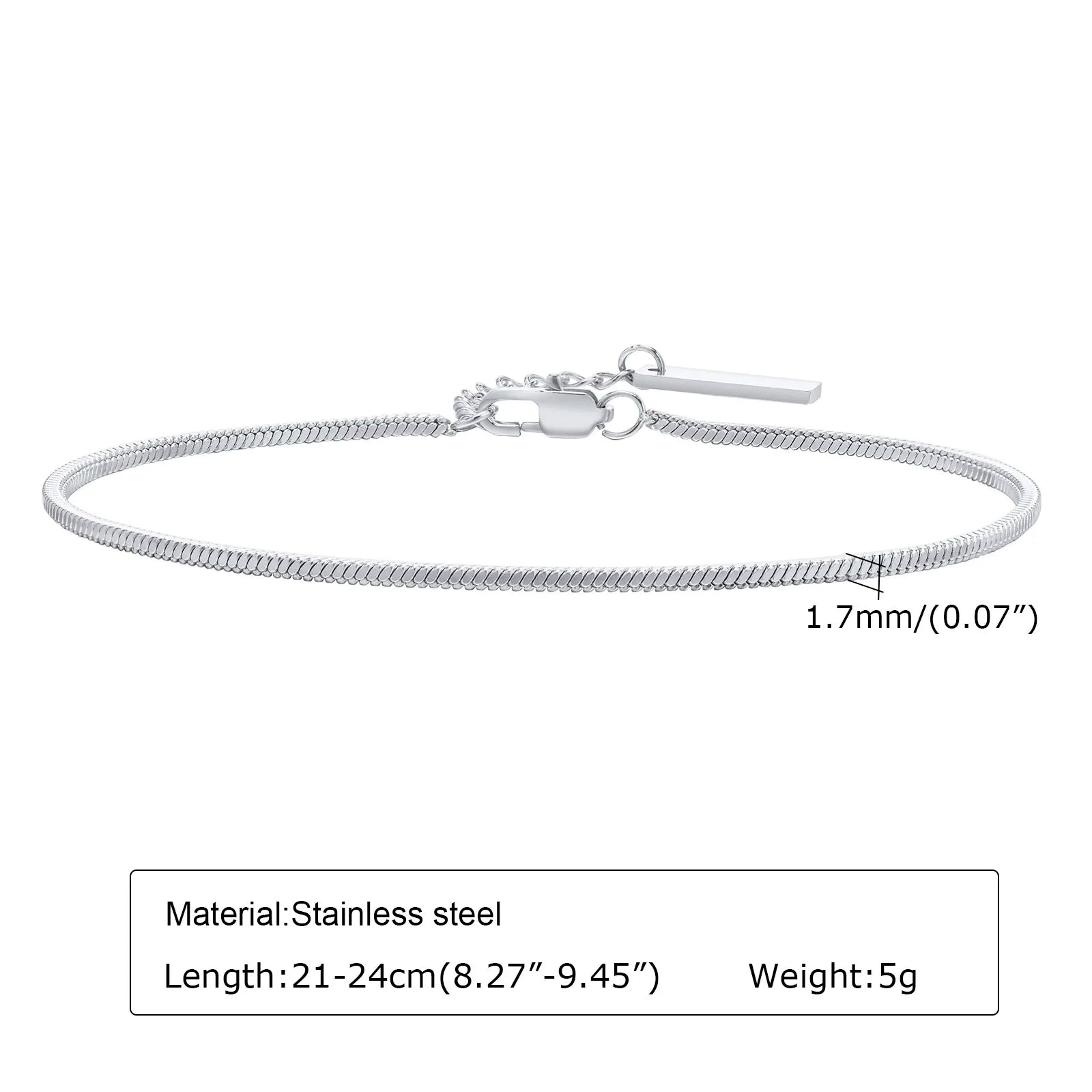 Minimal Thin Chain Bracelet — Stainless