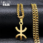 Africa Symbol Pendant Necklace — Stainless Steel