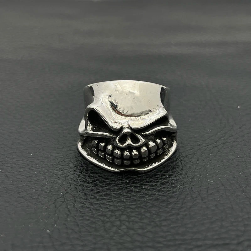 Goth Grunge Skull Ring for Men — Sizes 8 to 12