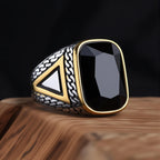 R3427 Men's High Quality 316L Stainless Steel Variety Onyx Rings Fashion Trend Jewelry