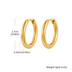 Minimal Hoop Earring — Stainless Steel