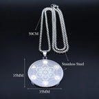 Archangel Metatron Cube Pendant — Stainless Steel