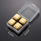 Reusable Whiskey Stones Stainless Steel Ice Cubes Quick-Freeze Wine Cooler Food Grade Metal Pellets Beer Cooler Bar