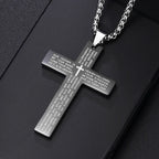 Christian Jesus Cross Necklace For Women Men Stainless Steel Chains Choker Religion Pendants Jewelry Prayer Baptism Gift