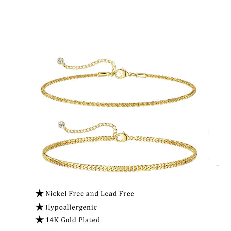 Stainless Steel Chain Bracelets Sets for Men Waterproof Twiste Cuban Link Chain Bracelet Jewelry Gifts for Dad