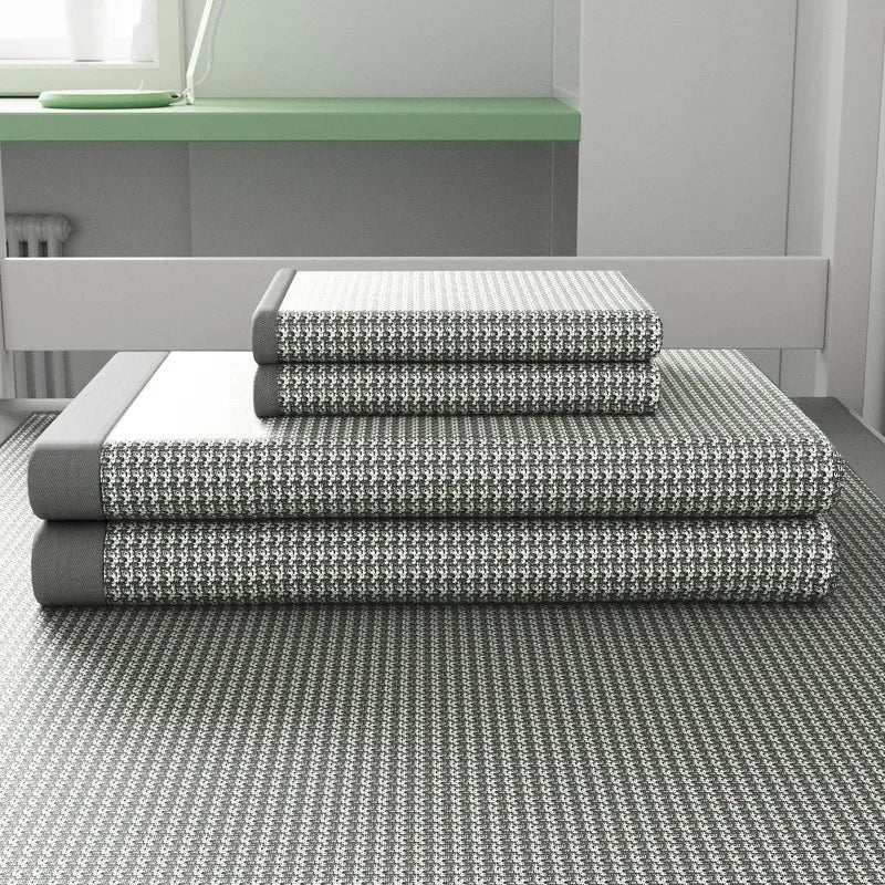 Summer Ice Silk Cooling Pad Breathable Jacquard Mattress Cover with Nonwoven Surface for College Student Dorm Bedroom