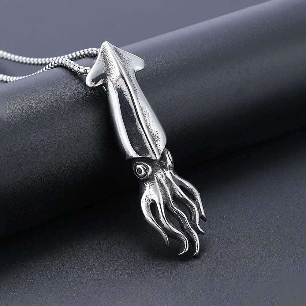 Punk Fashion Octopus Pendant Necklaces For Men Stainless Steel High Quality Animal Street Rock Necklace Chain Jewelry