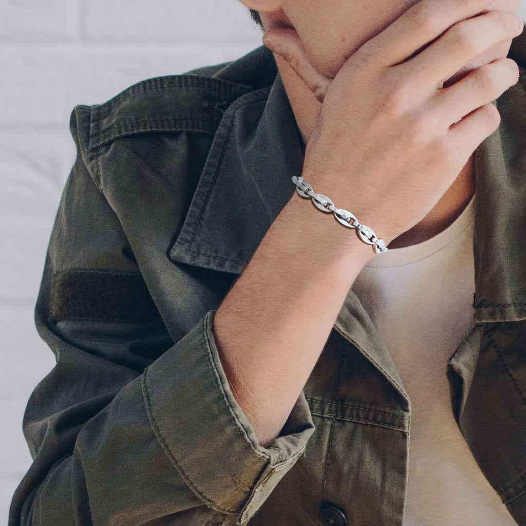 Link Chain Wristband Bracelet for Men — Stainless Steel