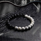 Block Volcanic Lava Stone Bracelet Men Black Classic Matte Obisidian Labradorite Bead Jewelry Women Birthday Gift for