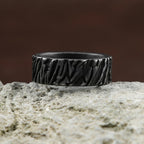 Valknut Black Ring Vintage Viking Triangle Nordic