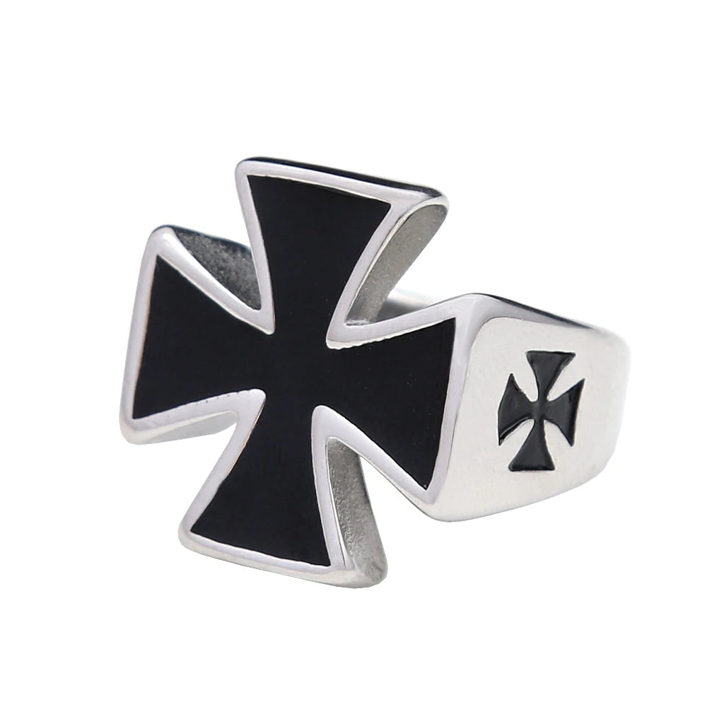 Fashion Punk Vintage Skull Ring Stainless Steel Gothic Biker Ring For Men Women Unique Viking Amulet Jewelry Gift