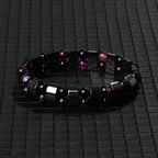 Hematite Therapy Stretch Bracelet — Mixed Metal
