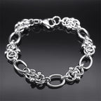 Gothic Thorns Knot Chain Necklace for Men Women Stainless Steel Silver Color Hip Hop Trend Neck Chains Cool Jewelry