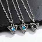 Vintage Geometric Necklaces for Men,Stainless Steel Celtic Knot Necklace,Gothic Punk Jewelry Gift for Husband Son Dad