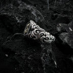 Poseidon Trident Adjustable Open Ring — Gold-Tone