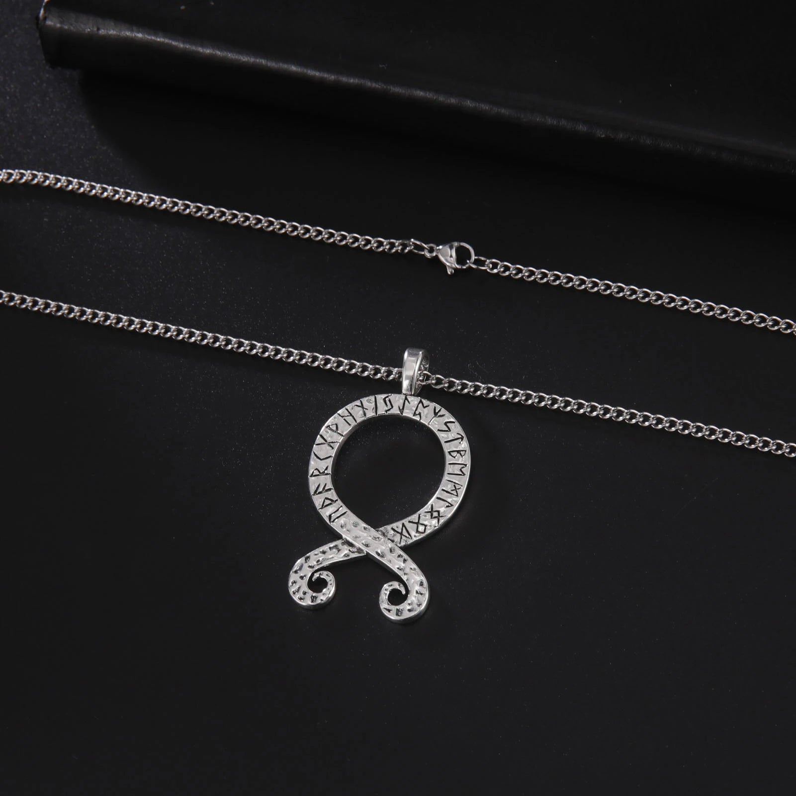 LIKGREAT Nordic Octopus Squid Pendant Viking Runes Troll Cross Necklace Swedish Folklore Protection Amulet Jewelry