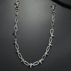 Punk Spike Wallet Chain Necklace — Zinc Alloy