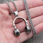 DJ Headphone Pendant — Stainless Steel