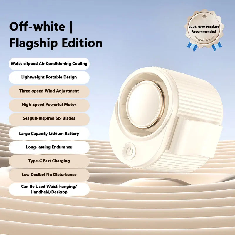 Lenovo Waist Fan Portable Air-Conditioner Personal Cooling Clip on Fan for Outdoor Sports Travel Office Workers Summer