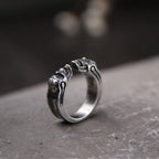 Double Skull Ghost Ring — Stainless Steel