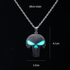 Gothic Dark Skull Stainless Steel Pendant Necklace