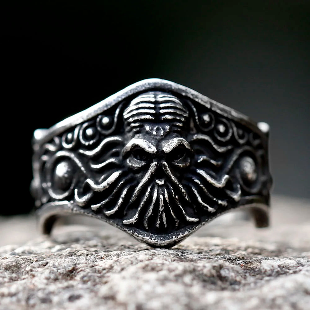 2022 Retro Great Cthulhu Worship Ring For Man Woman Punk Mysterious Charm Fashion Octopus Rings Sea Monster Jewelry Accessories